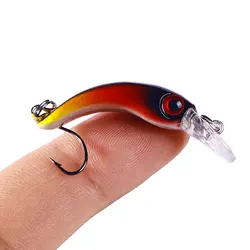 Mini Crankbait Wobbler Flotante Pececillo Anzuelo Afilado Lucio Lubina