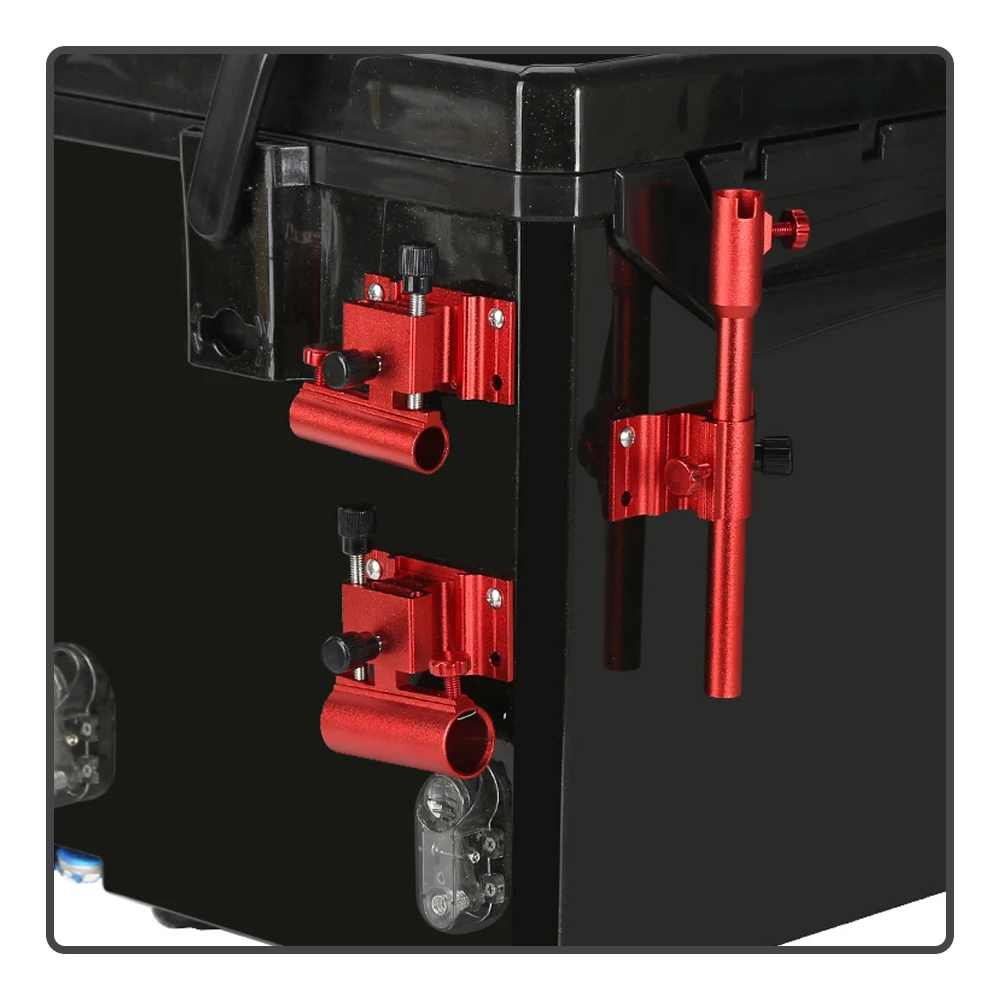 Soluciones de almacenamiento mejoradas con abrazaderas rojas duraderas y manijas resistentes