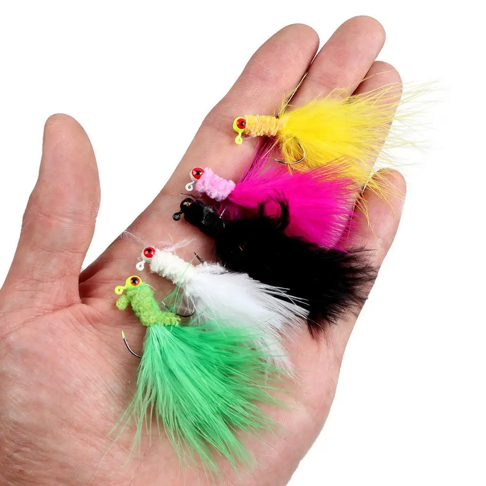 Anzuelos Jig Head con Plumas – Afilados para Pesca - imagen 5