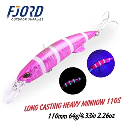 FJORD Glow UV Swimbait hundido 110mm 64g agua salada