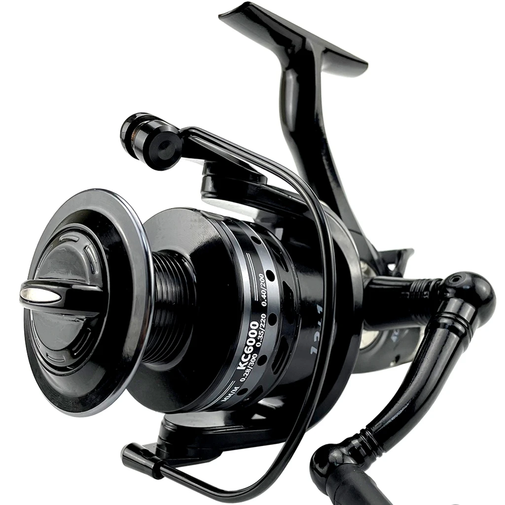 Carrete de pesca, rueda de pesca de carpa, sistema de freno doble delantero y trasero, carretes giratorios serie 3000 5000 6000, bobinas giratorias suaves - imagen 5