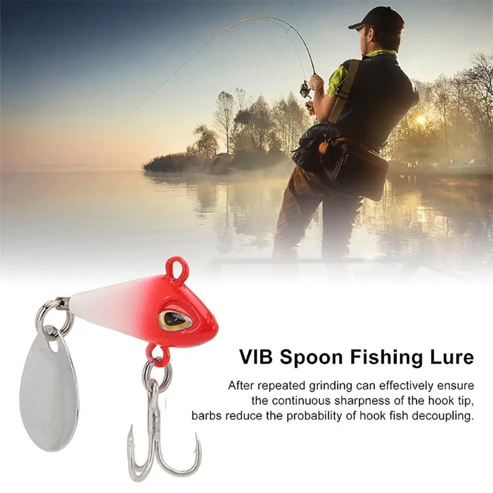 Señuelo de pesca Vib de 18g, cebo de Metal con paquete de caja, anticorrosión, VIB, Crankbait, hoja giratoria para lubina - imagen 4
