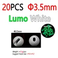 20pcs 3.5mm White