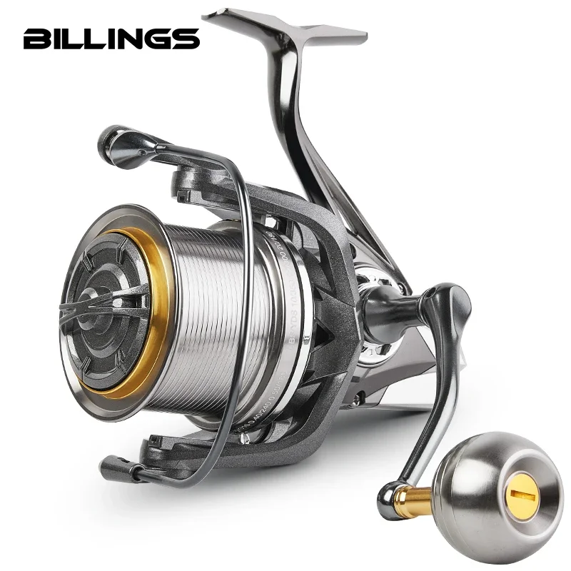 Carrete spinning metálico potente para surf larga distancia agua salada - imagen 2