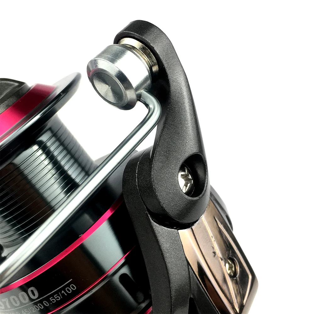 Carrete de pesca ultraligero para Jigging de agua salada, serie 1000-7000, arrastre máximo de 8kg, intercambio de mano izquierda y derecha para aparejos de pesca en barco de mar/playa - imagen 3