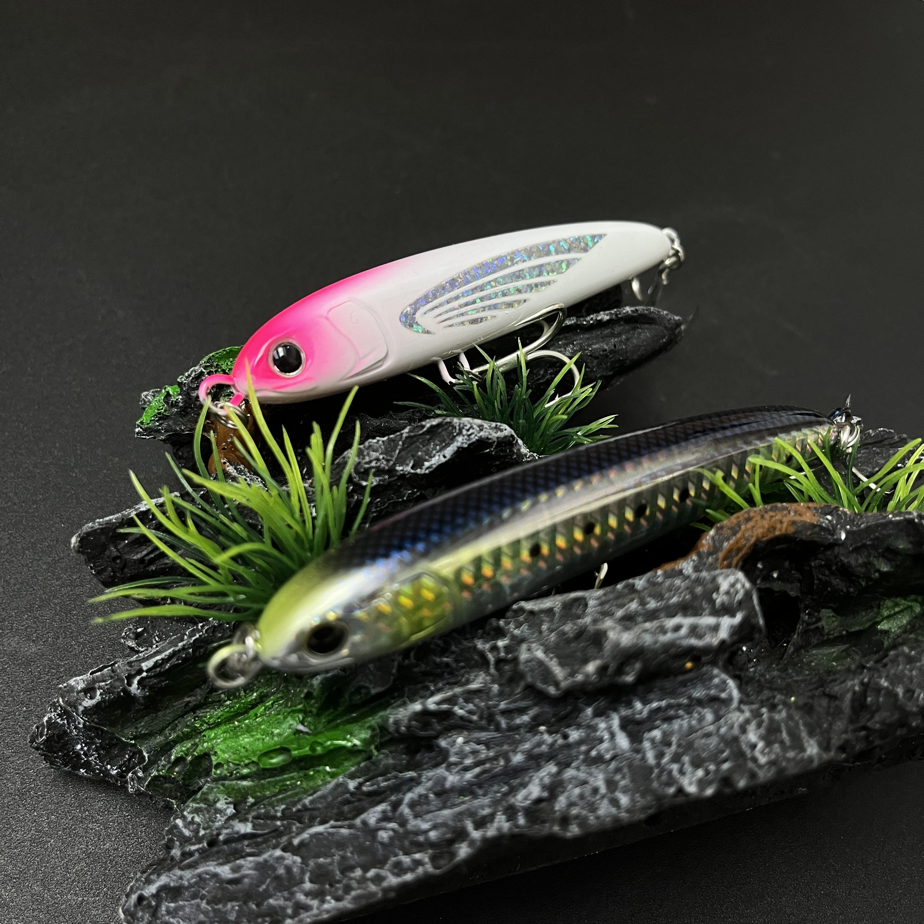 Señuelo de Pesca de lápiz de hundimiento rápido, cebo Artificial láser de fundición larga para agua salada, atún, lubina, Swimbait, 39g, 105mm - imagen 3