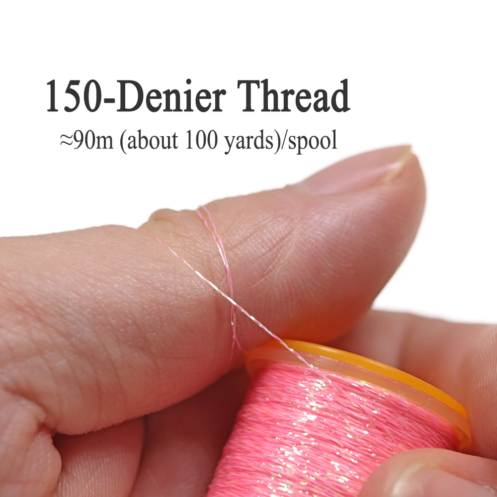 ICERIO 150D Micro hilo brillante para cuerpos y nervuras de ninfas, zumbadoras, moscas secas, Perdigone, Material de hilo metálico para atar moscas - imagen 4
