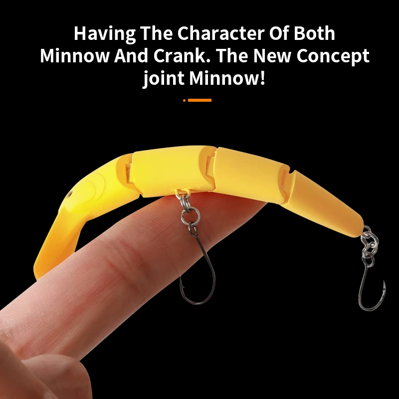 Leydun HYDRAM-S-señuelo de pesca de pececillo conjunto, 70mm, 4g, manivela que se hunde, Wobbler, área de un solo gancho, corriente de trucha, cebo Artificial de agua dulce - imagen 4