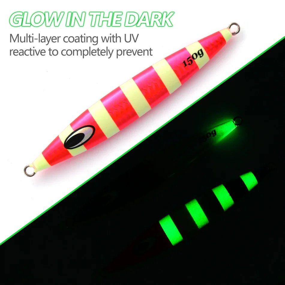 MOOKZZ recién llegado 40g ~ 25g señuelo de Jigging de paso lento plantilla de Metal señuelos de pesca de curricán de agua salada señuelo de pesca de plantilla lenta señuelo de Jingging - imagen 3