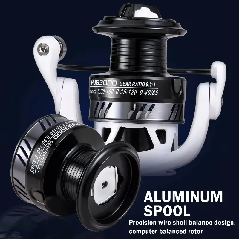 Sougayilang-Carretes de Pesca giratorios, accesorio de alta velocidad, arrastre máximo de 8kg, mango EVA, para carpa, 5,2: 1 - imagen 3