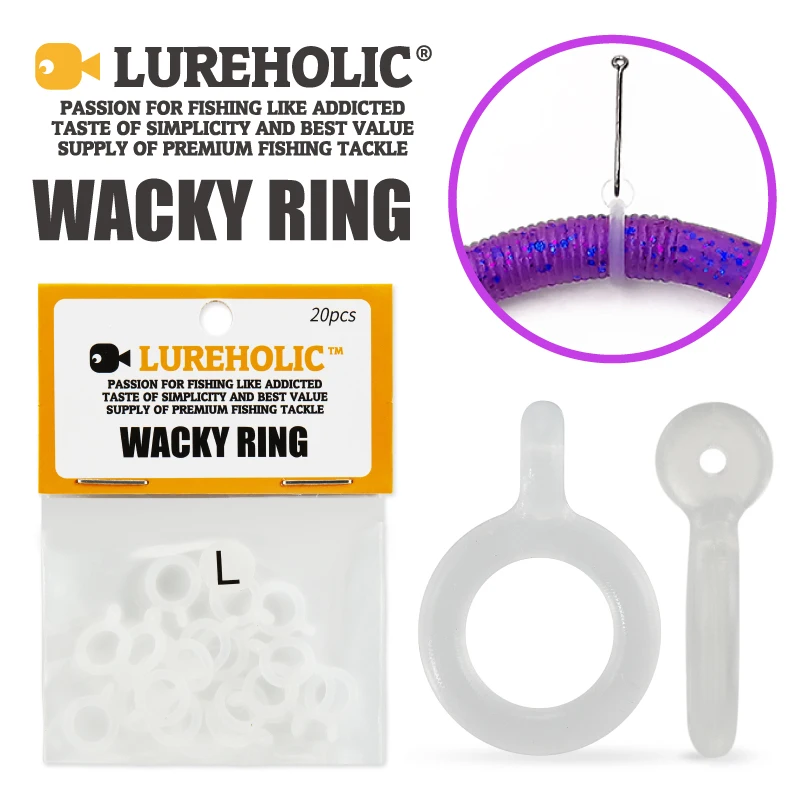 Anillos Wacky Rig LUREHOLIC – 90° vertical para vinilo lubina - imagen 4