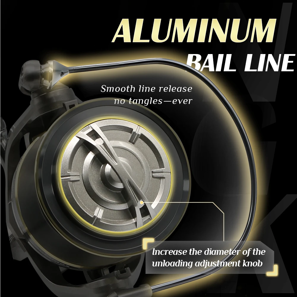 Carrete de pesca giratorio con rodamiento de acero inoxidable NGK 8000 9000 10000 12000 14000 25KG carrete potente arrastre de agua dulce y salada - imagen 4