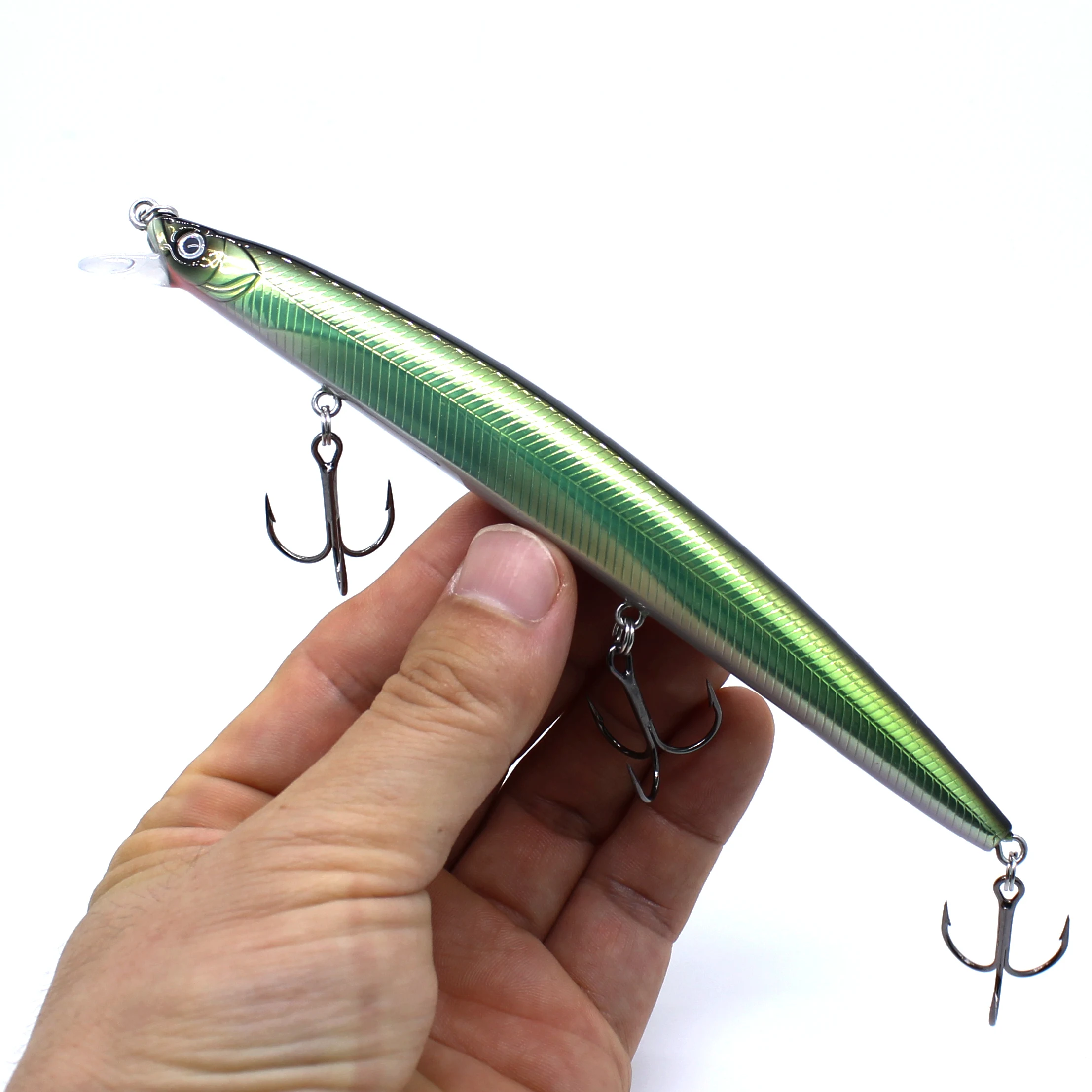AOCLU-Cebo duro flotante para pececillo, señuelo de pesca Jerkbait, anzuelos triples VMC, calidad japonesa, 144mm, 19G - imagen 5