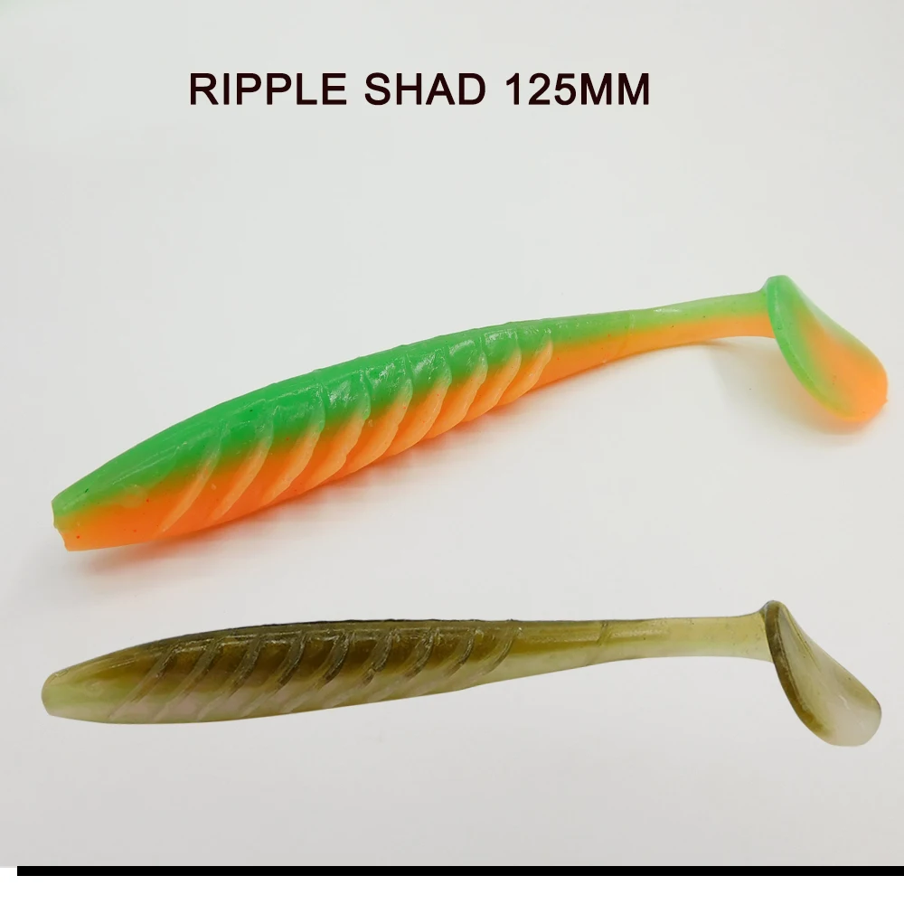 Ripple Shad de 125 mm señuelos de pesca para atrapar peces grandes