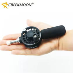 Carrete de Pesca modificado, rueda ultraligera, carrete antiguo, carretes de Pesca en hielo giratorio, relación 1:1, carrete de Pesca con mosca Jigging, mango de Pesca