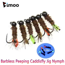 Peeping Caddisfly Jig Head de tungsteno – Ninfa para trucha europea