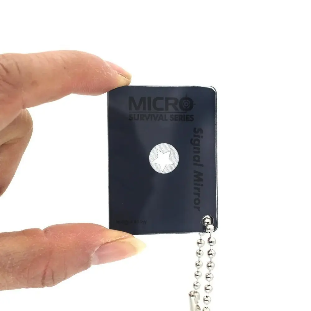 Espejo reflectante de señal para exteriores, práctico espejo de rescate multifunción, espejo de supervivencia de viaje acrílico, accesorios de equipo de aventura - imagen 2