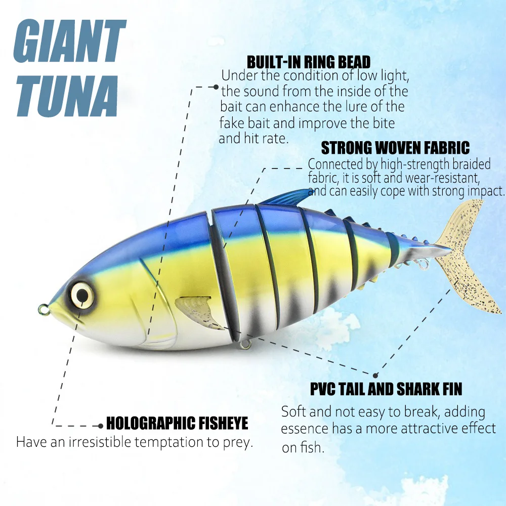 Señuelo Swimbait multiarticulado para pesca marina - imagen 2