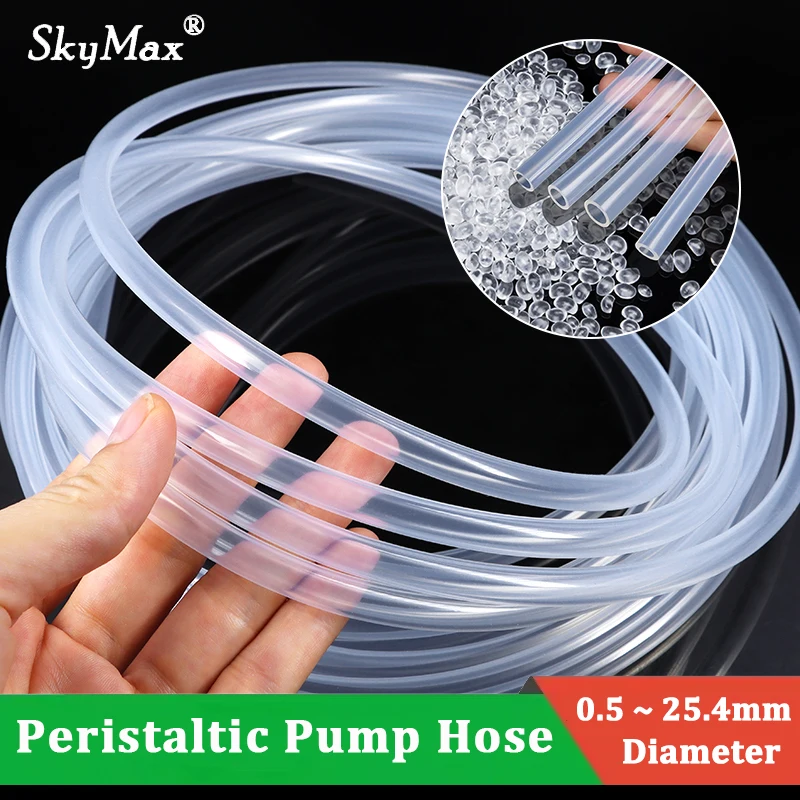 Manguera de bomba peristáltica transparente de 1 - 10M ID 0,5mm ~ 25,4mm tubo de agua de silicona de grado alimenticio transparente no tóxico de alta temperatura