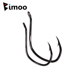 Bimoo anzuelo de pesca mar con púas acero alto carbono níquel negro