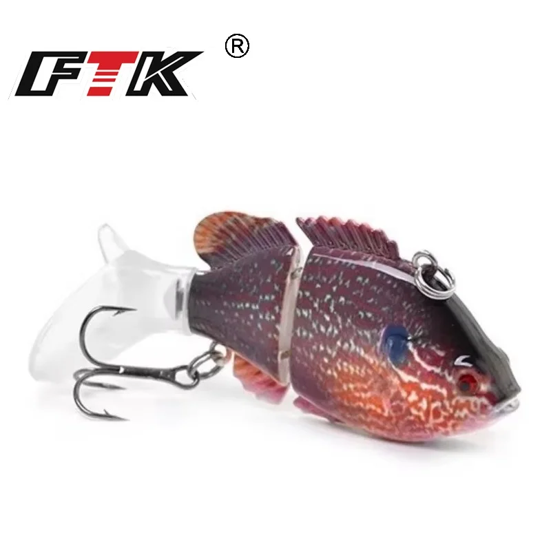 FTK 13g multiarticulado hundimiento VIB señuelo de pesca duro 2 segmentos Swimbait cebo duro Wobbler para Lucio Jerkbait Crankbaits 7,5 cm