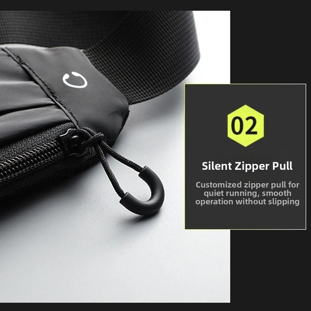 Bolsa reflectante para correr de 7 pulgadas, impermeable, ajustada, riñonera deportiva, bolsa elástica de gran capacidad para teléfono móvil, deportes nocturnos - imagen 4