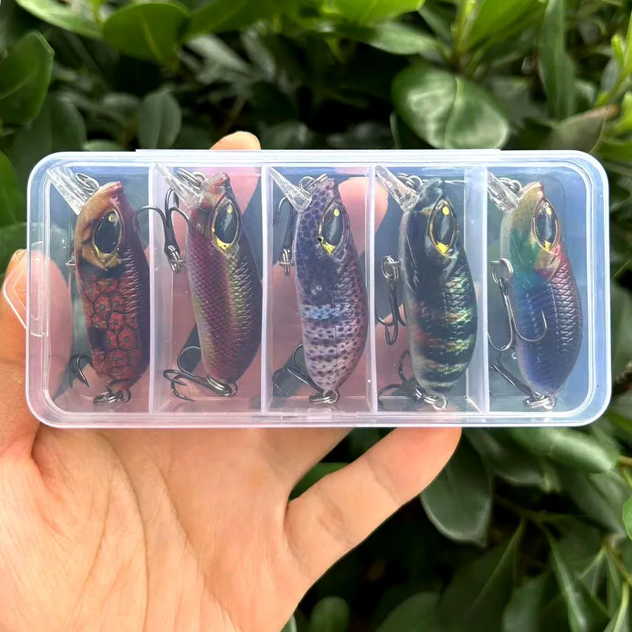 5 unids/caja cebo Artificial flotante Wobblers para peces Lucio carpa bagre Jerkbait Minnow Swimbait Crankbaits Señuelos de Pesca Topwater - imagen 3