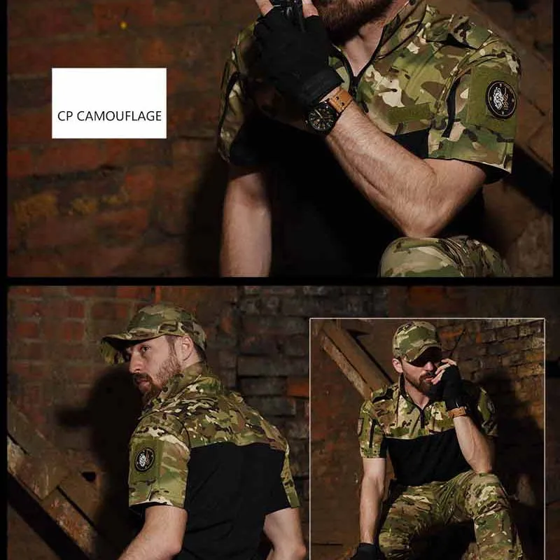 HAN WILD-camisas de combate táctico para hombre, ropa deportiva de camuflaje, camiseta de escalada, ropa de EE. UU., camiseta de Camping de Paintball Airsoft - imagen 5