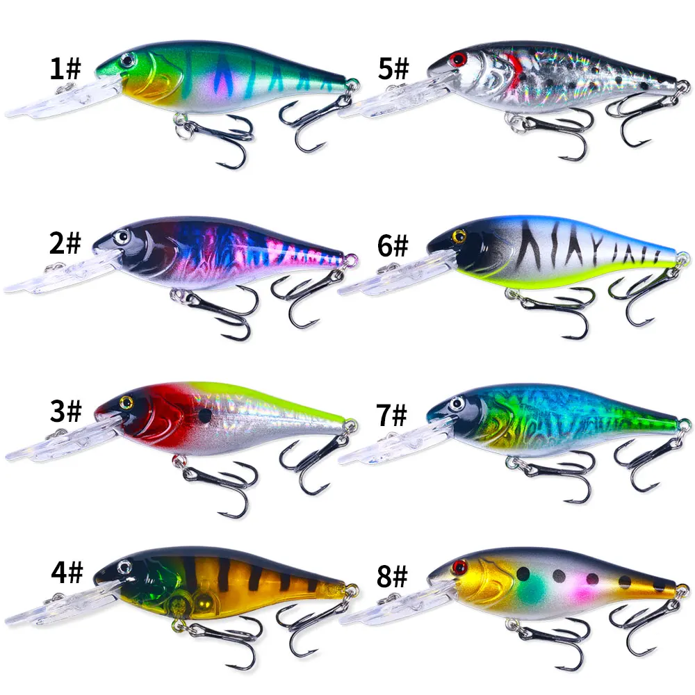 Señuelos de pesca 3D con ojos realistas y acabado detallado