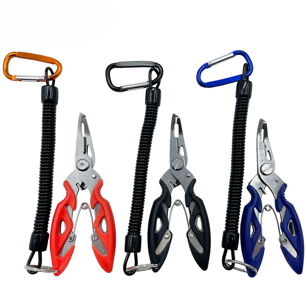 Alicates de pesca de agua salada, señuelo multifuncional para exteriores, tijeras con gancho de boca curvada de acero inoxidable, tijeras para sedal - imagen 4
