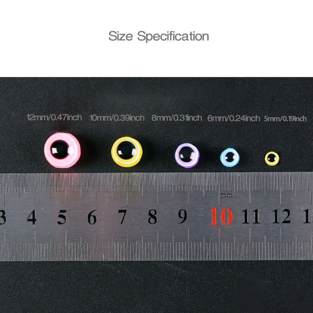 MNFT-Cebo blando para manualidades y pesca, cuentas de ojo de pez, en colores surtidos, 100 - imagen 4