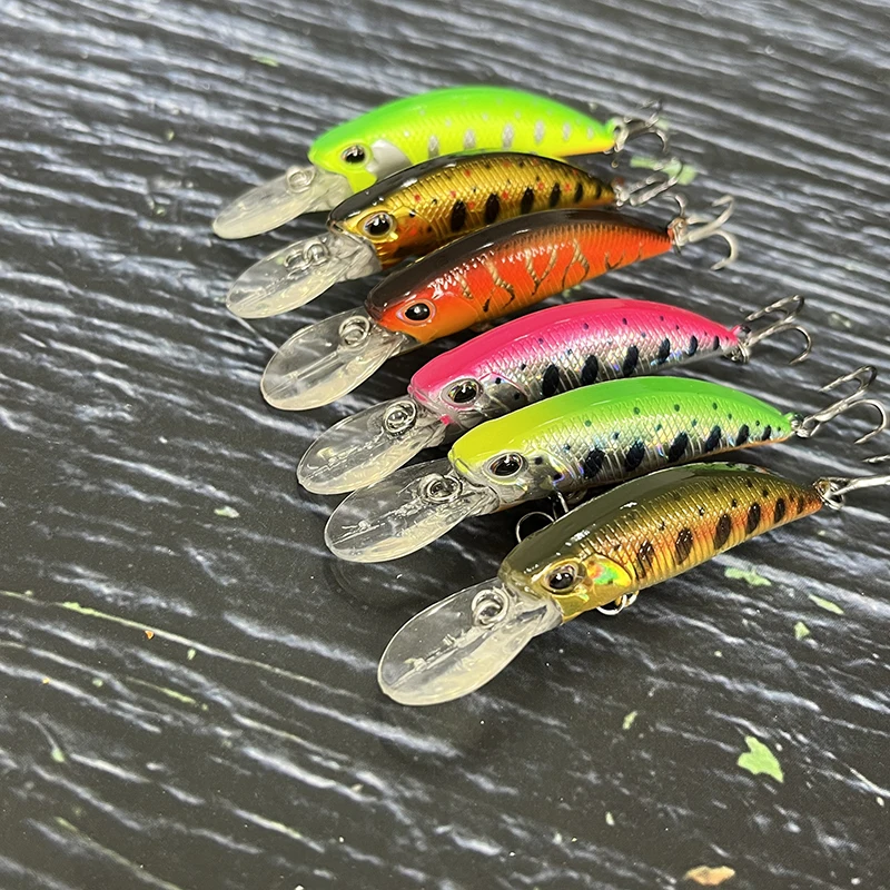 Señuelo de Pesca de pececillo que se hunde, cebo duro Artificial de labio largo, Wobblers para Pesca, Lucio, carpa, Swimbait de plástico, 5g, 50mm - imagen 3