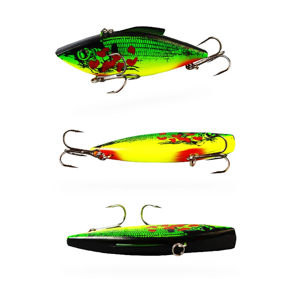 WALK FISH1PCS VIB señuelo de pesca cebo duro biónico anzuelo triple realista Artificial hundimiento Crankbait Bass Pike agua salada agua dulce - imagen 3
