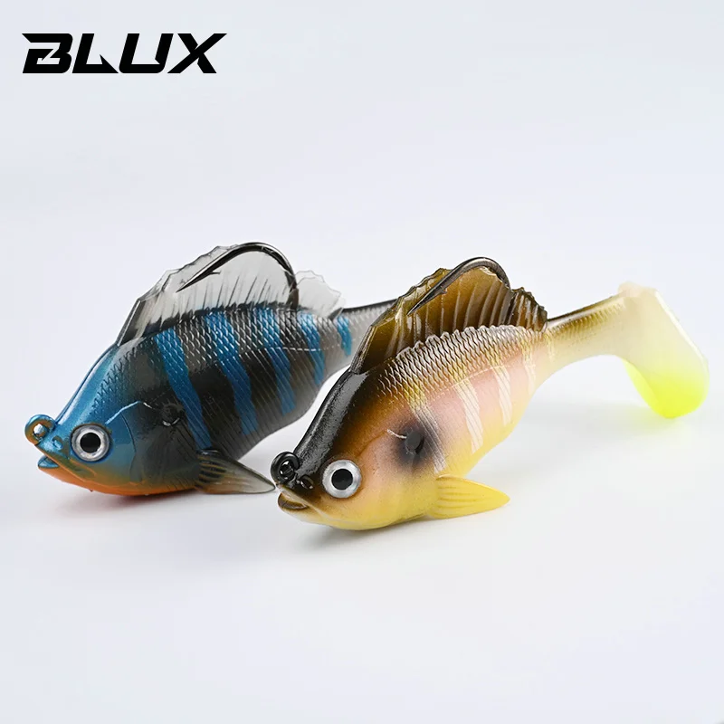 BLUX SLEEPER SHAD-señuelo de pesca con parte inferior de enmalle, 8cm, 19g, cabeza de plomo, anzuelo oculto, cebo suave, Swimbaits, plantilla de pez, cola de paleta, Lucio, equipo de lubina - imagen 4