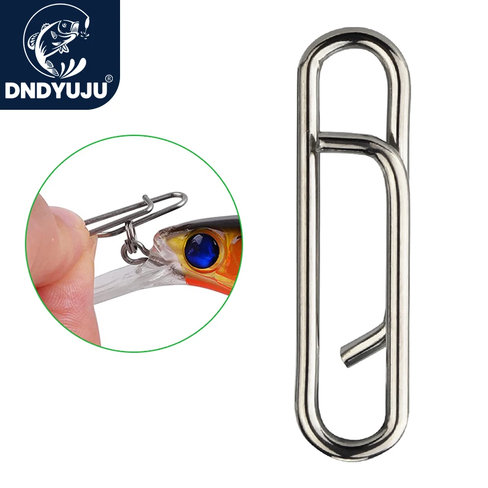 DNDYUJU 30-100 Uds 304 señuelo de pesca de acero inoxidable Snap pesca giratorio enclavamiento bonito Pin señuelo conector accesorios de pesca - imagen 5