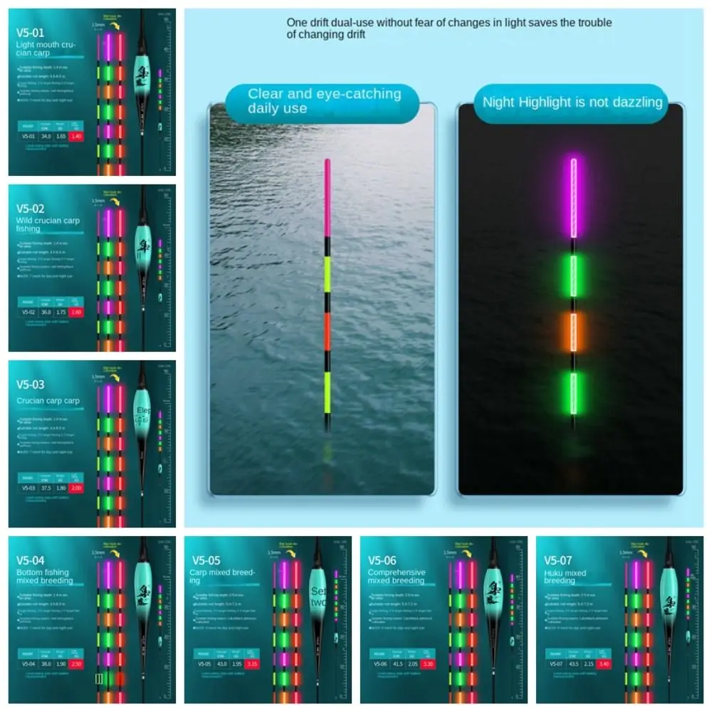 Flotador de pesca electrónico Led, tubo de deriva antideslizante, luminoso, nocturno - imagen 2