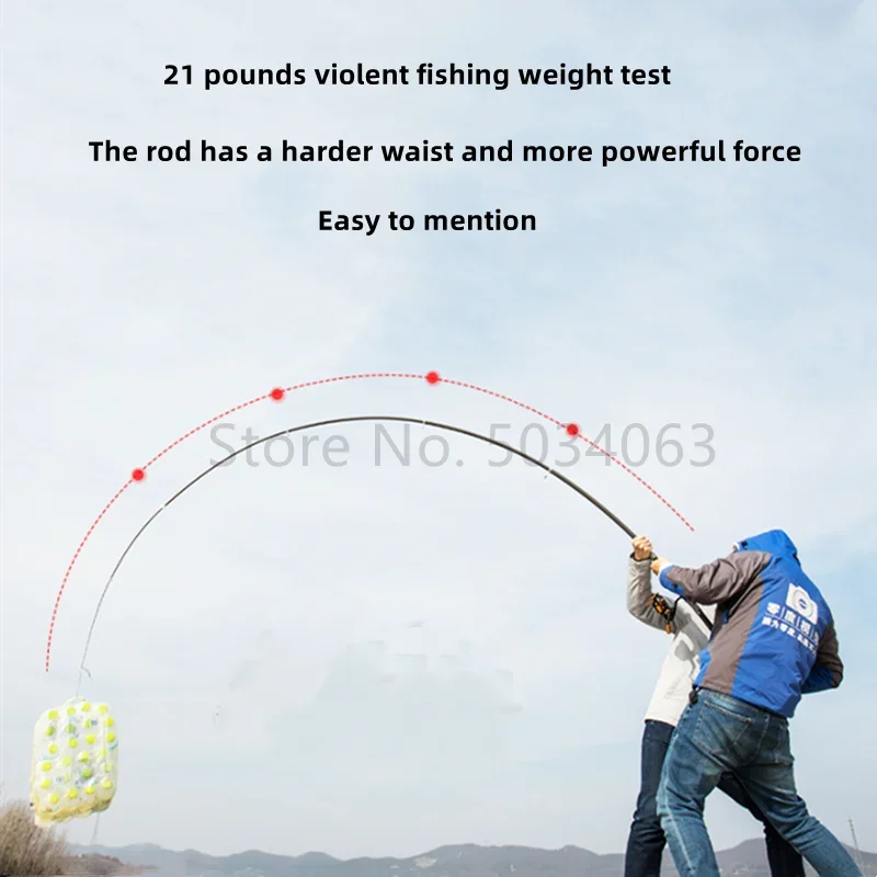 Caña de pescar giratoria portátil, telescópica, para viaje, mar, barco, roca, carpa súper dura, 2,4 m, 2,7 m, 3,6 m, 3,9 m, 4,5 m, nueva - imagen 4