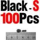 Black 100Pcs  S