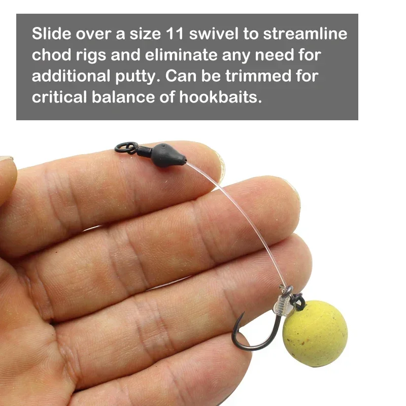 Cuentas de nudo giratorio de tungsteno para pesca de carpa, cuentas giratorias Chod aptas con tamaño giratorio 11 para accesorios de aparejos terminales de pesca de carpa - imagen 4