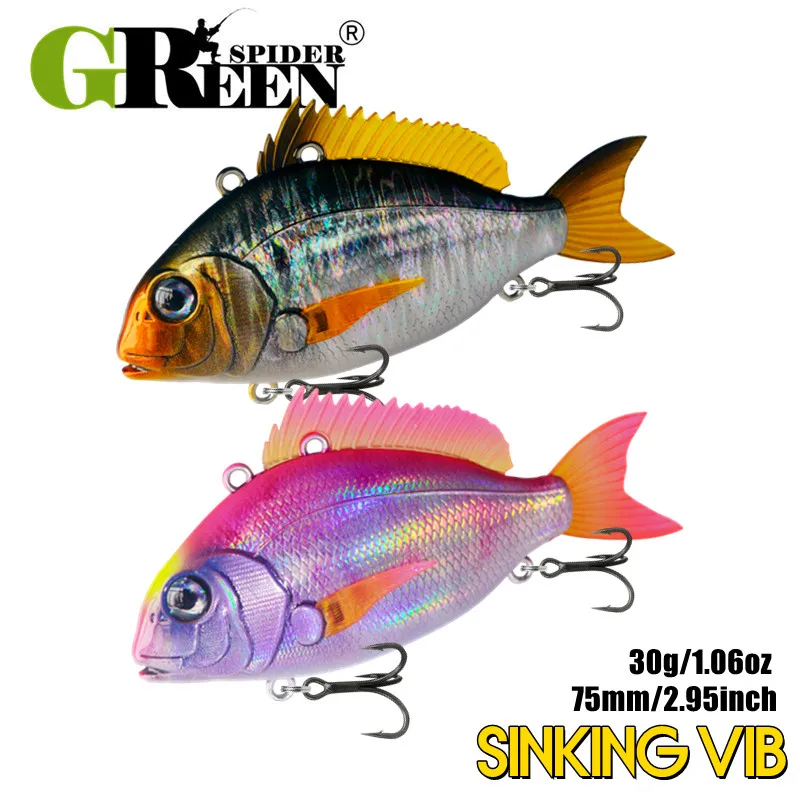 Señuelo tipo lápiz hundido VIB de tono alto, 75mm, 30g, fundición larga, Pesca de lubina, anzuelo Swimbait, plantilla de Metal, cebo de silicona