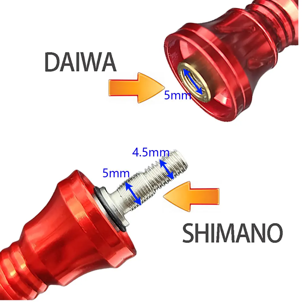 Carrete de pesca de fibra de carbono, doble mango con soporte de carrete para carretes giratorios DAIWA/SHIMANO, mango eléctrico tipo atornillado - imagen 4