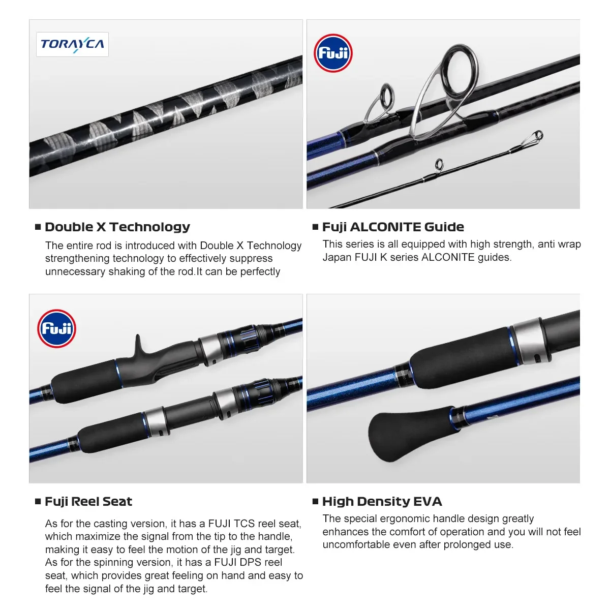 Noeby VOYAGER caña de pescar de Jigging lento Fuji 6'0 "6'5" 1,83 m 1,96 m fundición giratoria M ML arrastre máximo 20kg peso del señuelo 30-350g caña de pescar - imagen 5