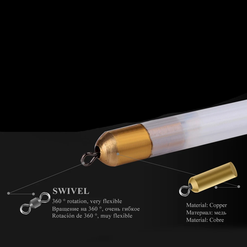 Flotadores huecos antideslizantes para pesca, accesorios de 10 piezas, llamativos, con flotabilidad de 1/9 Oz - imagen 4