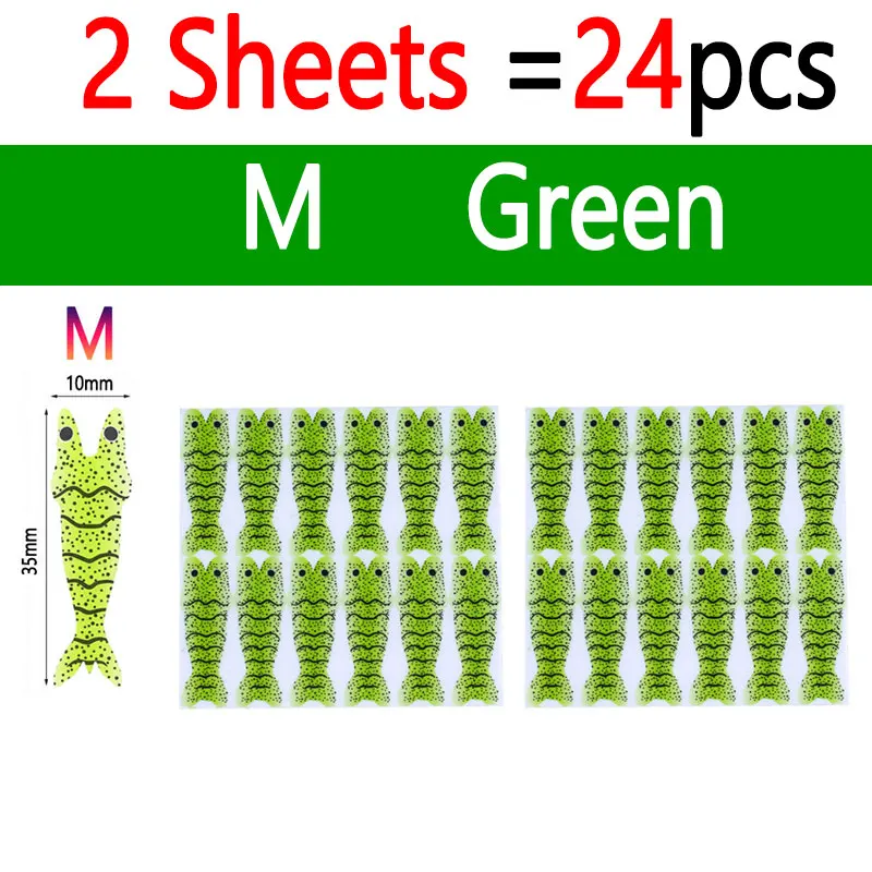 2 Sheets Green M