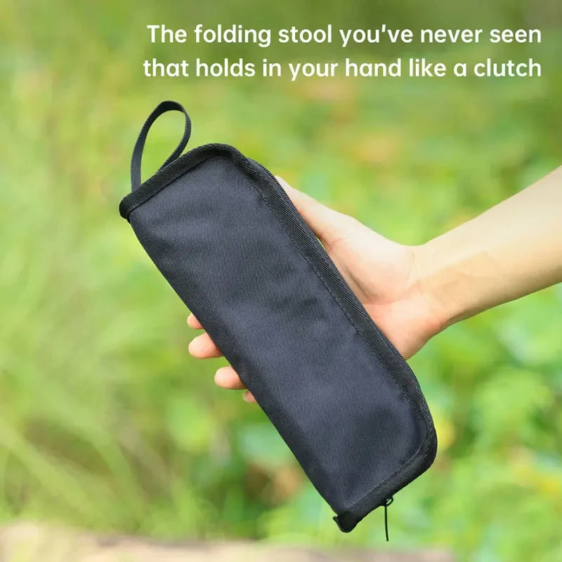 Taburete ligero para acampar al aire libre, silla de pesca plegable con bolsa de transporte, aleación de aluminio, Picnic, barbacoa, Mini asiento portátil, sillas de playa - imagen 4