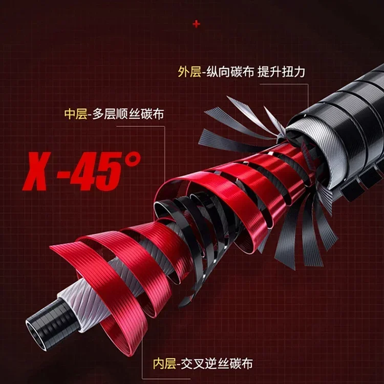 Caña de pescar de mano de fibra de carbono dura, súper ligera, larga, 3,6 M/4,5 M/5,4 M/6,3 M, caña de pescar telescópica de alta calidad - imagen 4