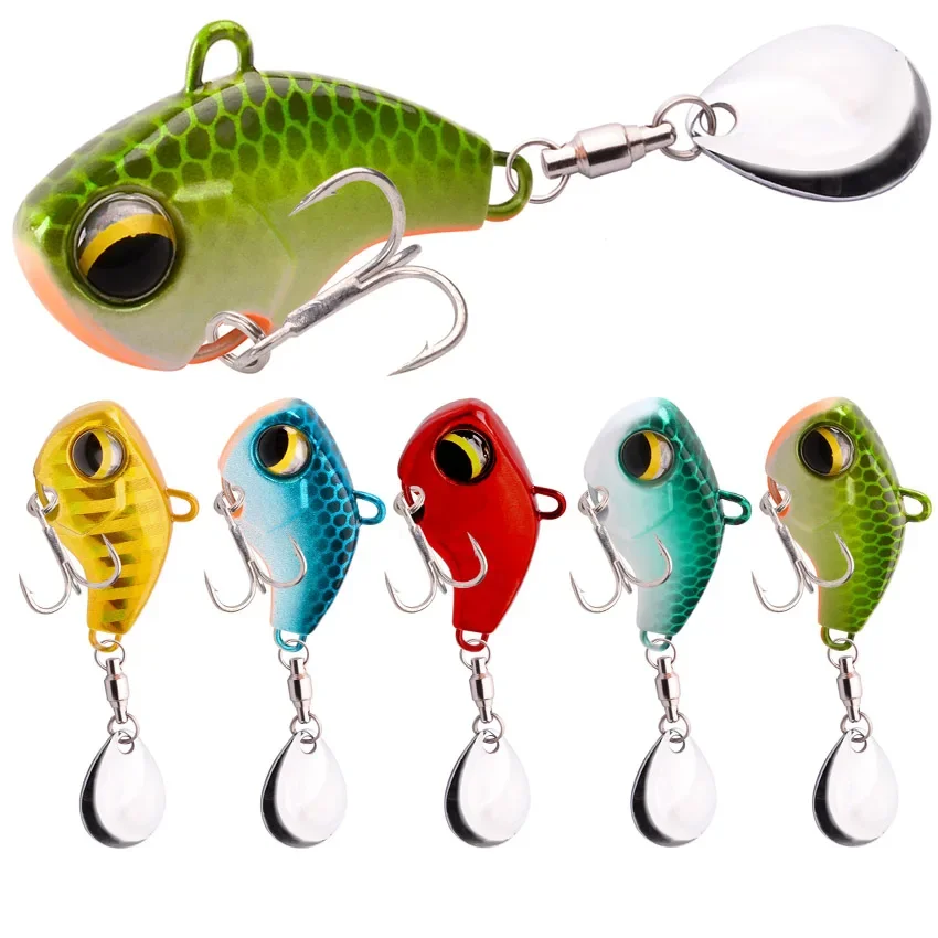 Señuelo de pesca VIB de Metal, 1 piezas, 6g-26g, giratorio, cuchara, Pin, Crankbait, cebos de lentejuelas, aparejos de pesca - imagen 2