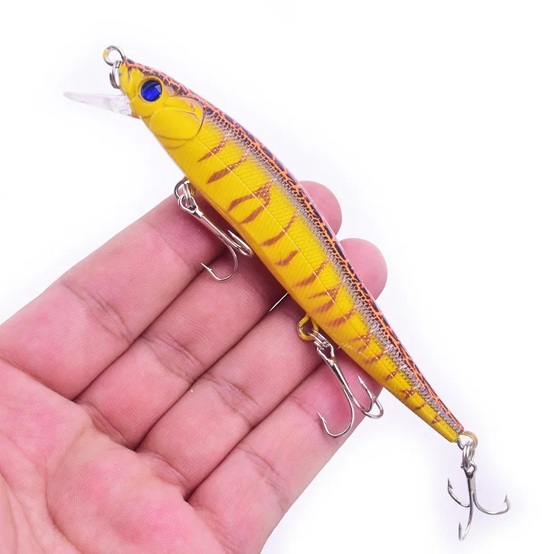 Señuelo de pesca Minnow, 1 unidad, 11,5 cm, 13,5g, Wobbler flotante, cebo duro Artificial de plástico para lubina, carpa, Lucio, aparejos de pesca