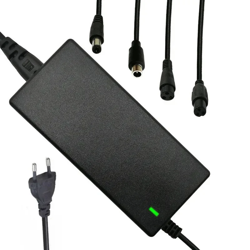Cargador de batería de litio de 54,6 V 2A, cargador de bicicleta eléctrica para batería de iones de litio 13S 48V, cargador de enchufe UE/EE. UU. de alta calidad - imagen 3