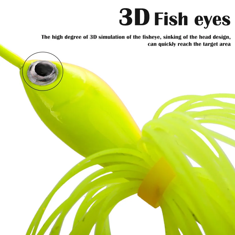 Sougayilang 17G Buzzbait Señuelos de Pesca sin malezas señuelo de pesca Wobbler Chatterbait Spinnerbait plantillas señuelo para pesca de Lucio - imagen 3